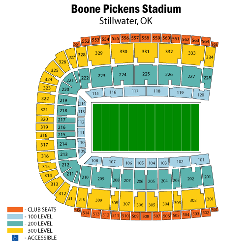 Osu Cowboys Stadium Seating Chart